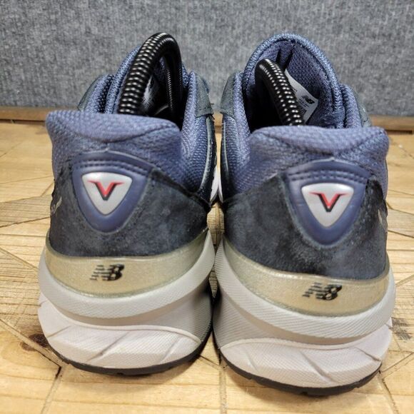 New Balance 990v5 Navy Blue White Suede Women Sneaker Shoes W990NV5‎ Size 10 - Picture 6 of 13